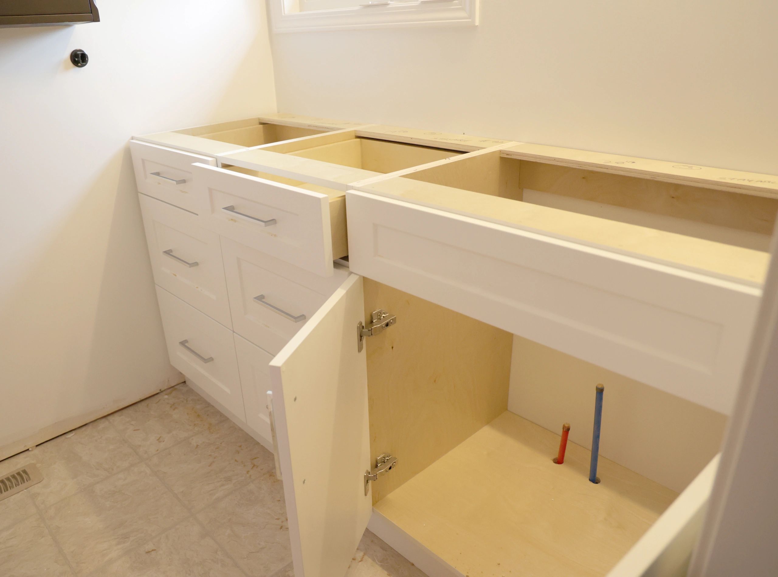 Bathroom vanity cabinetry project